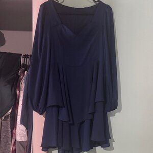 Elegant Navy Blue Women's Dress